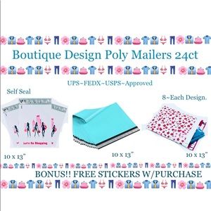 24ct 10x13 ” ~ Poly Mailer Bags 👛🆕👛 24ct Free ⭐️Thank You Stickers.